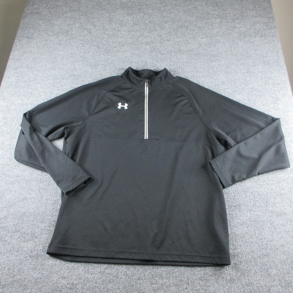 Under Armour Pullover Mens XL Black 1/4 Zip Long Sleeve Athletic Training